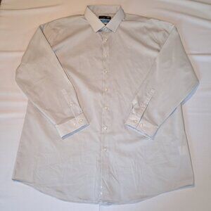 J Ferrar Coolmax Slim Stretch Button Up Long Sleeve Gray Shirt XXL